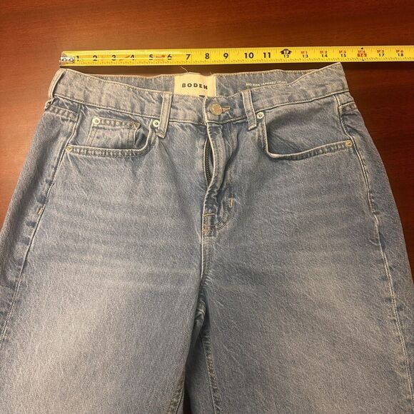 Boden Jeans Womens 28 x 26 Mid Rise Tapered‎ Ankle Pants Light Wash - Picture 4 of 5